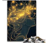 Puzzles pour Adolescents 1000 pièces Golden Line Girl, entraînez Votre Cerveau et Vos Mains Cadeaux d'anniversaire Uniques pour Les 14 Ans et Plus (Taille 26x38cm)