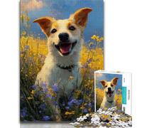 Puzzles pour Adolescents 1000 pièces Golden Retriever, Anti-Stress Staycation Kill Time Wishlist avec Père Noël (38x26cm)