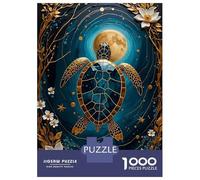 Puzzles pour Adolescents 1000 Pièces Golden Turtle Kintsugi Moon Puzzles pour Adolescents Jeux Relaxants Course De Vitesse Manuelle Est Idéal comme Cadeau 70x50cm/1000pcs