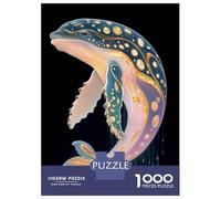 Puzzles pour Adolescents 1000 Pièces Golden Whale Art Animal Puzzle pour Adultes Jeux Relaxants Décoration Intérieure Cadeaux Uniques pour Anniversaire Et Noël 70x50cm/1000pcs