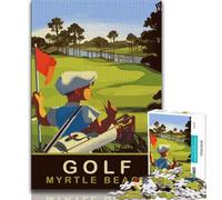 Puzzles pour Adolescents, 1000 pièces, Golf à Myrtle Beach, décoration Murale Artistique et idée Cadeau d'anniversaire pour Amis, Bureau à Domicile (75x50cm)