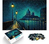 Puzzles pour Adolescents 1000 pièces Gondoles à Venise Séjour Anti-Stress pour Tuer Le Temps Décoration d'intérieur et Cadeaux Uniques 26x38cm