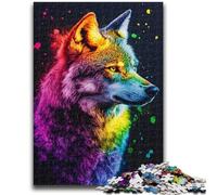 Puzzles pour Adolescents 1000 pièces Graffiti Wolf Jeu Stimulant et éducatif en Famille pour Anniversaire, Noël 50x75cm