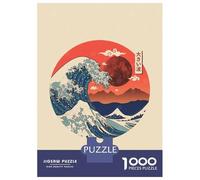 Puzzles pour Adolescents 1000 Pièces Great Wave Kanagawa Puzzle Jeu Familial Décoration Parfaite Cadeaux Uniques pour Anniversaire Et Noël 70x50cm/1000pcs