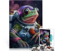 Puzzles pour Adolescents 1000 pièces Grenouille Astronaute de l'espace Jeu Stimulant Renforcer l'amour Entre Les Couples 50x70cm