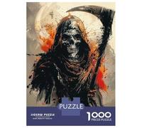 Puzzles pour Adolescents 1000 Pièces Grim Reaper Painting Puzzle À Faire Soi-même, Jouet Anti-Stress, Interaction Parent-Enfant 38x26cm/1000pcs