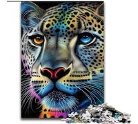 Puzzles pour Adolescents 1000 pièces Guépard Pop Art Animal, Jouet éducatif et décompressant, idéal comme Cadeau pour Toute la Famille (Taille 50x75cm)