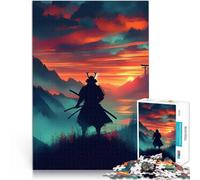 Puzzles pour Adolescents 1000 pièces Guerrier Shogun Japonais pour Le Jeu éducatif Challenge Toy Cadeau Amusant 38x26cm