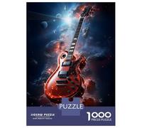 Puzzles pour Adolescents 1000 Pièces Guitar in Space Puzzles pour Adolescents, Jouet, Décoration Murale, Décoration Intérieure, Interaction Parent-Enfant 52x38cm/1000pcs