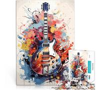 Puzzles pour Adolescents 1000 pièces Guitare d'harmonie mélodique Jeu éducatif Familial Renforcer l'amour Entre Les Couples 75x50cm