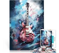 Puzzles pour Adolescents 1000 pièces Guitare électrique Aquarelle Analyse et logique Offrir en Cadeau à Toute la Famille 75x50cm