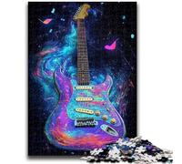 Puzzles pour Adolescents 1000 pièces Guitare néon 1000 pièces pour Adultes, pour Jeu éducatif, Jouet de défi, décoration intérieure Unique et Cadeaux (50x75cm)