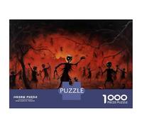 Puzzles pour Adolescents 1000 Pièces Halloween Horror Scene Puzzles pour Adultes, Jouets À Monter Soi-même, Analyse Et Logique, Activités Ludiques À La Maison, 52x38cm/1000pcs