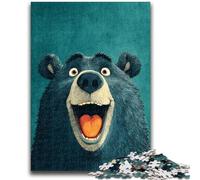 Puzzles pour Adolescents 1000 pièces Happy Bear Jouets éducatifs Jeux de Famille Cadeau d'anniversaire, Cadeaux 50x75cm