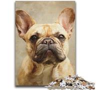 Puzzles pour Adolescents 1000 pièces Happy Bulldog pour Les 14 Ans et Plus Cadeaux intéressants pour la réduction du Stress pour Les Amis et la Famille 26x38cm
