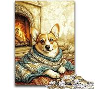 Puzzles pour Adolescents 1000 pièces Happy Corgi pour Jeu éducatif, Jouet de défi, idéal comme Cadeau pour Toute la Famille 50x75cm