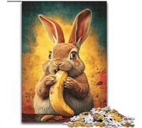 Puzzles pour Adolescents 1000 pièces Happy Rabbit, Jeu intellectuel pour développer l'amour Entre Couples à partir de 14 Ans (Taille 50x75cm)