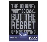 Puzzles Pour Adolescents 1000 Pièces Hard Journey Vs Regret - Success Motivational Puzzles Pour Adultes Jeux Relaxants Pour Toute La Famille Cadeaux Amusants Pour Les Amis Et La Famille 38x26cm/1000pc