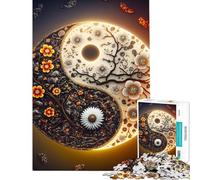 Puzzles pour Adolescents 1000 pièces Harmonie Cosmique Yin Yang Puzzles pour Adolescents à Monter soi-même Jeu d'analyse et de logique Difficile et Stimulant (Taille 50x75cm)