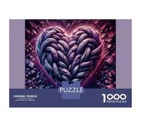 Puzzles pour Adolescents 1000 Pièces Heart-Shaped Tapestry Rug Puzzles pour Adolescents - Défi Difficile - Entraînez Votre Cerveau Et Vos Mains - Casse-tête - Jeux en Famille 70x50cm/1000pcs