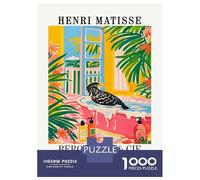 Puzzles pour Adolescents 1000 Pièces Henri Matisse Bird in Bathtub Art Puzzle pour Adolescents Améliore La Mémoire Difficile À Compléter Jeu Stimulant Jouets 70x50cm/1000pcs