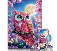 Puzzles pour Adolescents 1000 pièces Hibou, Anti-Stress, défi Difficile, décoration d'intérieur Unique et Cadeaux 38x26cm