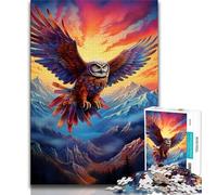 Puzzles pour Adolescents 1000 pièces Hibou coloré, Jeu éducatif pour Anniversaire et Noël à partir de 14 Ans (Taille 75x50cm)