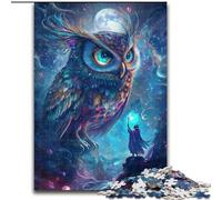 Puzzles pour Adolescents 1000 pièces Hibou la Nuit, Jouets éducatifs et éducatifs, Jeux familiaux, Anniversaires et Cadeaux Uniques (Taille 26x38cm)
