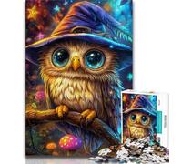 Puzzles pour Adolescents, 1000 pièces, Hibou Magicien, Jeu éducatif, défi, Cadeau d'anniversaire, décoration Murale, 75x50cm