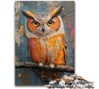 Puzzles pour Adolescents 1000 pièces Hibou mystérieux Anti-Stress Défi Difficile À Offrir en Cadeau à Toute la Famille 26x38cm