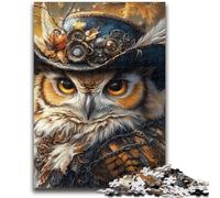 Puzzles pour Adolescents 1000 pièces, Hibou mystérieux, défi d'intelligence cérébrale, Jouets addictifs, Cadeau d'anniversaire, décoration Murale 50x75cm