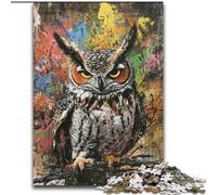 Puzzles pour Adolescents 1000 pièces Hibou mystérieux, Jouets éducatifs et éducatifs pour la Famille, Cadeaux d'anniversaire et Cadeaux Uniques (Taille 26x38cm)