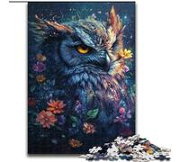 Puzzles pour Adolescents 1000 pièces Hibou mystérieux, pour et à partir de 14 Ans Jouets éducatifs d'apprentissage Jeux familiaux Cadeau d'anniversaire (Taille 26x38cm)