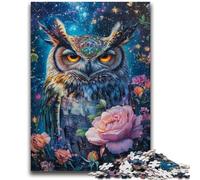 Puzzles pour Adolescents 1000 pièces Hibou Rose Un Jeu éducatif Difficile à réaliser, Amusant et Humoristique pour Un Anniversaire 26x38cm
