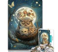 Puzzles pour Adolescents 1000 pièces Hibou sous la Lune Puzzles pour Adolescents, Apprentissage éducatif est idéal comme Cadeau pour Toute la Famille (Taille 75x50cm)