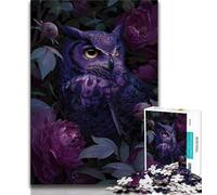 Puzzles pour Adolescents 1000 pièces Hibou Violet, Jeux éducatifs, décoration d'intérieur, Cadeau d'anniversaire, Art Mural (38x26cm)