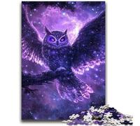 Puzzles pour Adolescents 1000 pièces Hibou Violet Jouet éducatif Anti-Stress Interaction Parent-Enfant pour et 14 Ans 50x75cm