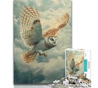Puzzles pour Adolescents 1000 pièces, Hibou Volant, Puzzles pour Adolescents, Anti-Stress, Vacances à Domicile, Jouets de décoration pour la Maison (Taille 38x26cm)