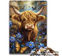Puzzles pour Adolescents 1000 pièces Highland Yak Toys Jeux éducatifs Anti-Stress Convient pour la décoration de Bureau 50x75cm