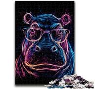 Puzzles pour Adolescents 1000 pièces Hippo Fantastique Jeu éducatif Familial Décoration Murale Cadeaux d'anniversaire et de Noël Uniques 26x38cm