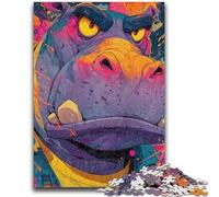 Puzzles pour Adolescents 1000 pièces Hippo Jeux éducatifs Décoration d'intérieur Cadeau d'anniversaire, Cadeaux pour 14 Ans et Plus 50x75cm