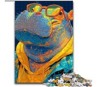 Puzzles pour Adolescents 1000 pièces Hippo, Jouets éducatifs et éducatifs, Jeux familiaux, Cadeaux d'anniversaire et Cadeaux Uniques (Taille 26x38cm)