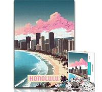 Puzzles pour Adolescents 1000 pièces Honolulu, Jouet éducatif Anti-Stress, idéal comme Cadeau pour Toute la Famille (38x26cm)