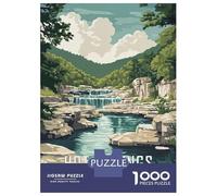 Puzzles pour Adolescents 1000 Pièces Hot Springs National Park Puzzle Jeux Relaxants Défi Difficile Activités Amusantes À La Maison 70x50cm/1000pcs