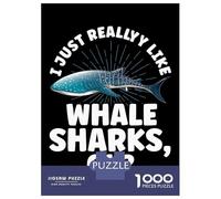 Puzzles pour Adolescents 1000 Pièces I Just Really Like Whale Puzzle À Faire Soi-même, Jouet Anti-Stress, Interaction Parent-Enfant 52x38cm/1000pcs