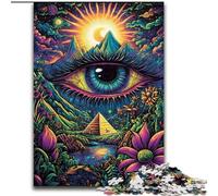 Puzzles pour Adolescents 1000 pièces Œil psychédélique, Jeu intellectuel Stimulant l'amour Entre Couples à partir de 14 Ans (Taille 50x75cm)