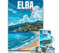 Puzzles pour Adolescents, 1000 pièces, île d'Elbe, Italie, Jouets éducatifs, Jeux familiaux, Anniversaires et Cadeaux Uniques (38x26cm)