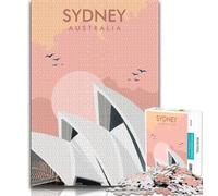 Puzzles pour Adolescents 1000 pièces, imprimé Voyage Sydney, Australie, pour stimuler Le Cerveau, Jouets addictifs pour cultiver la Patience et améliorer la mémoire (38x26cm)