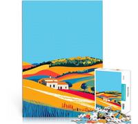 Puzzles pour Adolescents 1000 pièces Italie Collines toscanes Art Minimaliste Jouets éducatifs Cadeau Amusant 52x38cm