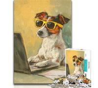 Puzzles pour Adolescents 1000 pièces Jack Russell Terrier 1000 pièces pour Adultes, défi Difficile à Offrir en Cadeau à Toute la Famille (Taille 38x26cm)